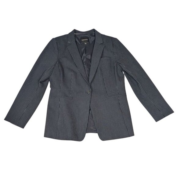 Banana Republic Long & Lean Pinstripe Blazer Womens Size 12 Academia Business - Picture 10 of 11